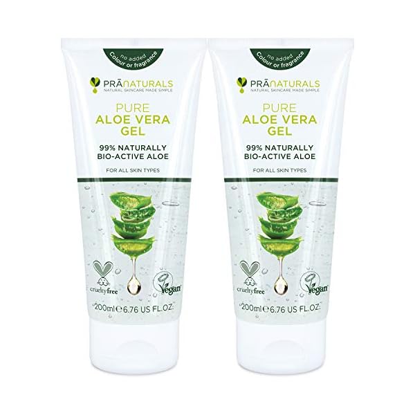 PraNaturals-Pure-Aloe-Vera-Gel-200ml-VEGAN-CERTIFIED-Pack-of-2 PraNaturals Pure Aloe Vera Gel 200ml – Soothing & Hydrating, Rich in vitamins, for bug bites and minor burns, For all…