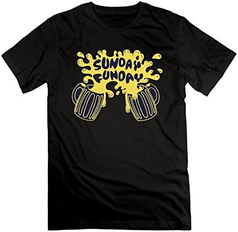 Men Sunday Funday Beer Cheer Fashion Tshirt Cotton Short Sleeve