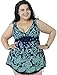 Women's Plus-Size Retro Print Two Piece Pin up Bathing Suits Swimdress
