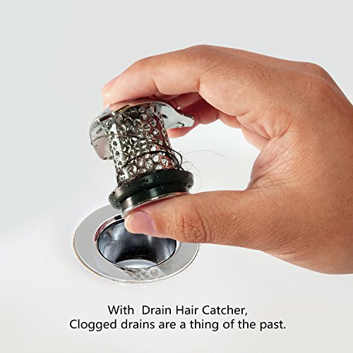 LEKEYE Drain Hair Catcher/Tub Drain Cover/Bathtub Shower Drain Protector/Strainer-Silver