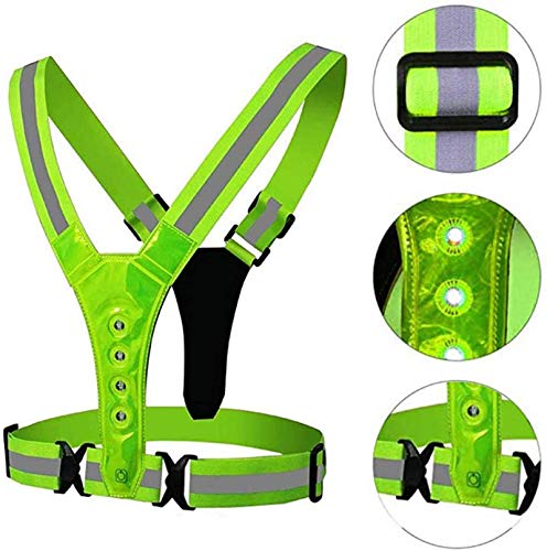 Led-veiligheidsvest, reflecterend vest, hoge zichtbaarheid, outdoor, veiligheidsvest, verstelbaar, voor hardlopen… - Image 5