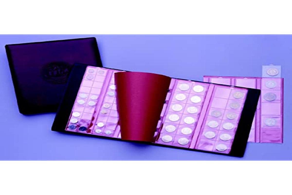 SAFE-ID - Collectors Articles - Louis Album with 10 Sheets for 338 Varied Diameter Coins 1275