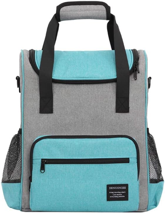 Eabr Picnic Backpack for 4 Person Set Pack with Insulated Waterproof Pouch for Family Outdoor Camping (Light Blue)