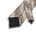 Hi-Tie Men Champagne Gold Black Paisley and Floral Tie Handkerchief Necktie with Cufflinks and Pocket Square Tie Set