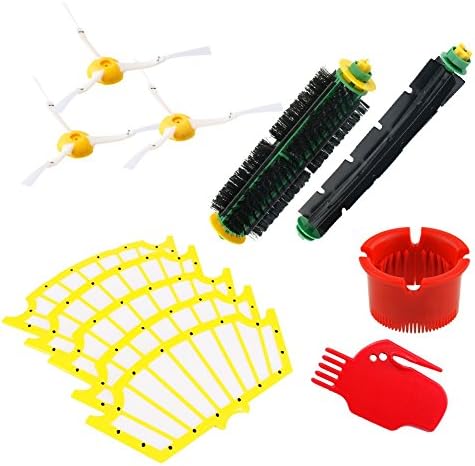 Roomba Kit | iRobot Roomba Vacuum Cleaner Replacement Part Kit Accessory for 500 530 550 560 Series | Set of 5 Filters 3 Side Brushes 1 Bristle Brush 1 Flexible Beater Brush 2 Cleaning Tools