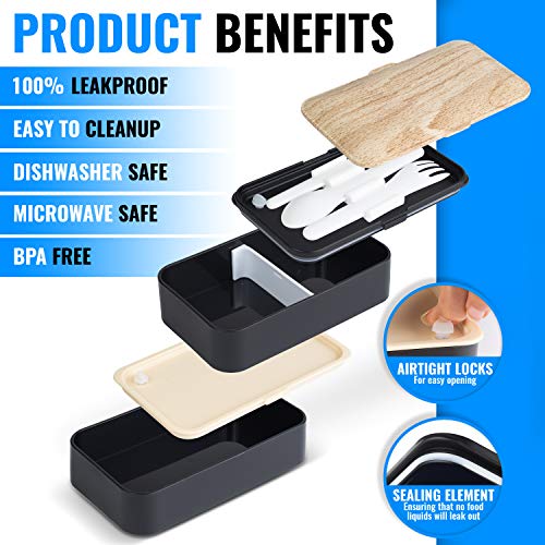 Monka Bento Lunch Box For Adults And Kids, With Thermos Vacuum And