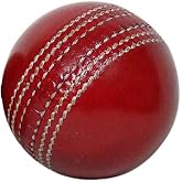 Leather Cricket Ball for Practice Grade A Red Hand-Stitched Functional Hard &amp; Seasoned Ball No Stamp Senior Official Size Practice &amp; Training Red Cricket Ball