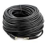 Pasow 3.5mm Stereo Male to Female Extension Audio Cable Cord (100 Feet)
