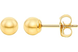 Oliver & Navy 14k Gold Ball Earrings Gold Stud Earrings For Women Hypoallergenic Earrings Gold Earrings For Women (3mm-8mm)