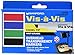EXPO 1574 Vis-A-Vis Wet-Erase Overhead Transparency Markers, Chisel Tip, Assorted Colors, 4-Count