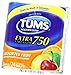 Tums Extra Strength 750, Assorted Fruit, 3 Rolls - 24 Tablets per Pack (Pack of 4)