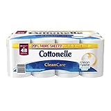 Cottonelle Clean Care Double Roll Toilet Paper, 190 Sheets, 24 Count