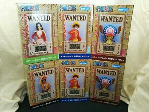 Amazon ワンピース 手配書ボイスクロック ルフィ 2 チョッパー 2 エース ハンコック 6個セット 重複あり おもちゃ ホビー