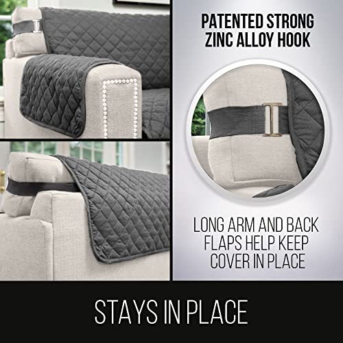 Sofa Shield Patented Couch Cover, Large Furniture Protector with Straps