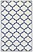 Fab Habitat Tangier Recycled Plastic Rug, Regatta Blue & White, (4' x 6')