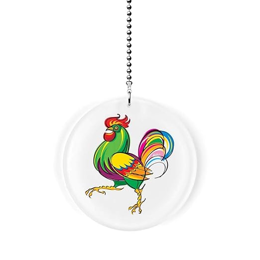 Fancy Rooster Fan Light Pull Ceiling Fan Pull Chain Ornaments