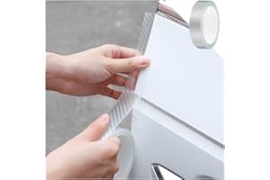 BLAU GRUN Car Door Edge Guards, Clear Invisible Carbon Fiber Auto Door Sill Protector, Anti-Collision Transparent Adhesive Strip Film, DIY Vehicle Door Trim Tape Accessories for Most Cars (1.2"x197",White)