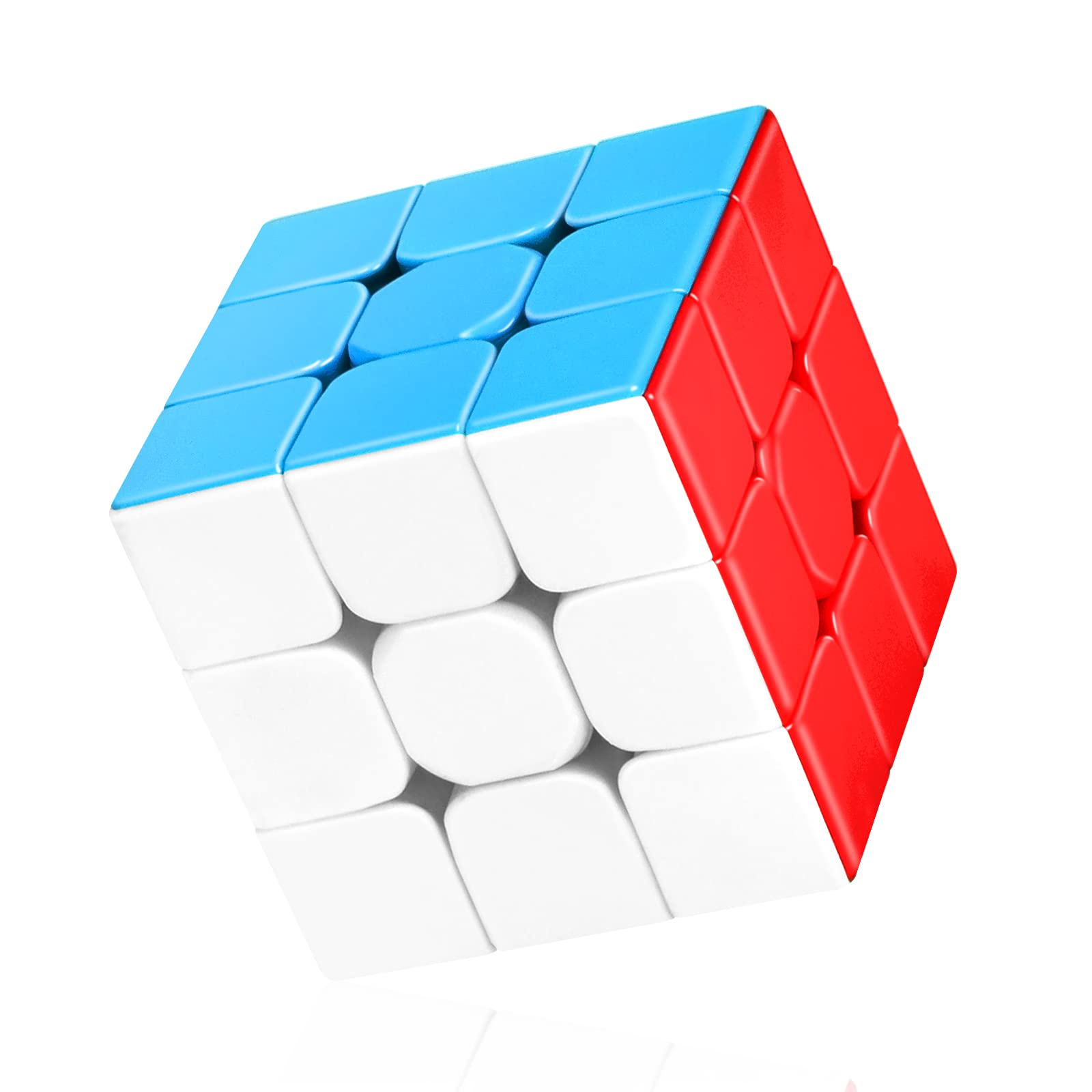TOYESS Speed Magic Cube 3x3 Stickerless, Smooth Magic Cube, Professional Brain Teaser for Kids & Adults