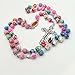 Amazon Selling Soft Ceramic Necklace 8 mm Color Round Bead Cross Christian Catholic Men's and Women's Universal Necklace