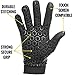 GearTOP Running Gloves for Men & Women for Cold Weather, Touchscreen Winter Gloves Men Reflective Running Gear, Warm Glove Liners for Hiking, Freezer Gloves (Performance, Large)