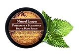 PERFECT FEET! Peppermint & Eucalyptus Dead Sea Salt & Pumice Foot & Body Scrub with Olive Oil & Pure Essential Oils! Exfoliates Calloused, Dry and Cracked Feet! Leaves Skin Moisturized & Smooth!
