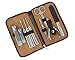 No.2 Warehouse 9in1 New Men Manicure Grooming Set Kit Nail Clipper Leather Case Groom&Travelling Kit+ a Piece of Clean Cloth