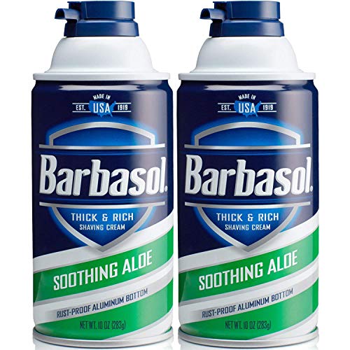 Barbasol Soothing Aloe Thick & Rich Shaving Cream 10 Oz (2 Pack)
