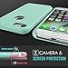 For iPhone 7 Case - MoKo Slim Fit Shockproof Liquid Silicone Gel Rubber Protective Case Soft Touch Back Cover for Apple iPhone 7 2016, Sea Blue (Mint Green)