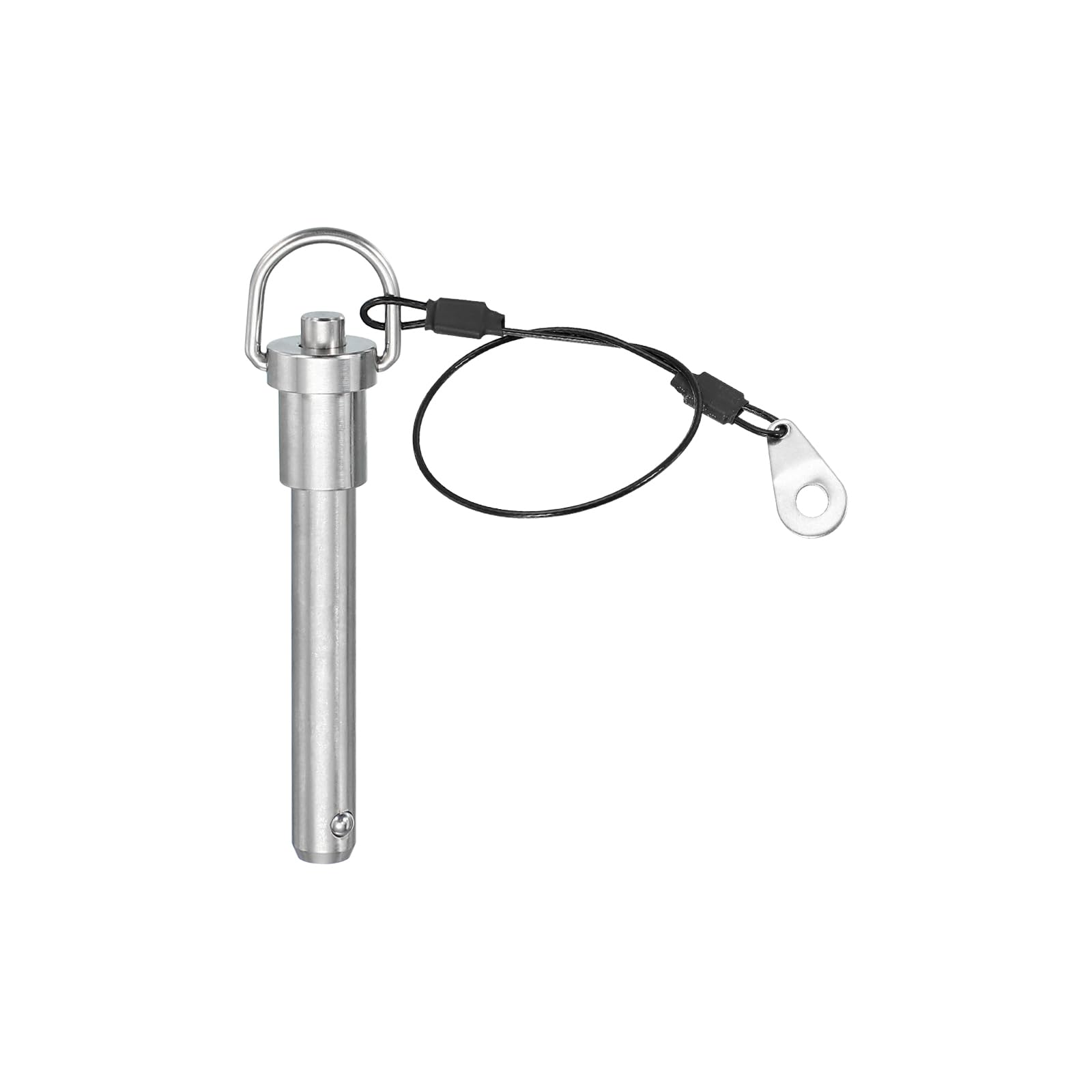 PATIKIL Quick Release Pin 12 x 60mm(1/2" x 2.36"), 304 Stainless Steel Ball Lock Safety Locating Pins with Button 25cm Prevents Loss Rope
