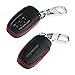 EASYGUARD LC01 genuine Leather case Cover Protector Case 1pc EC002 & EC003 PKE ALARM KEY FOB remote control (001, Black)
