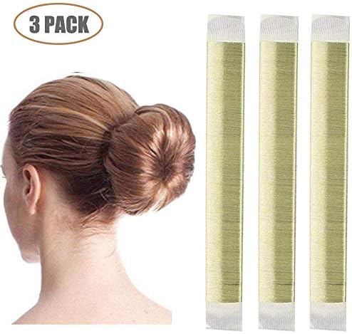 Ochioly Magic Hair Bun Maker 3 PACK French Twist Donut Maker Easy Perfect Bun Shapers Bun Maker for Women Girls, DIY Hair Bun Accessories for Ballet, Wedding, Yoga, Dancing, Party (Blonde)