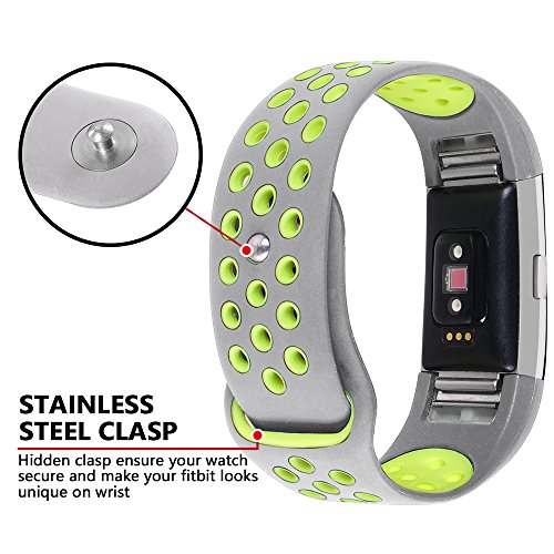 image for iGK Silicone Replacement Bands Compatible for Fitbit Charge 2, Adjusta