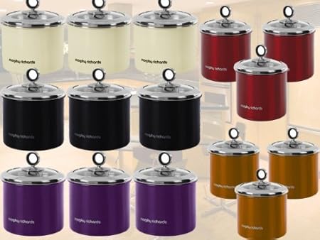 morphy richards dimensions tea coffee sugar canisters