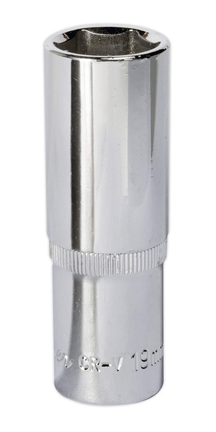 Sealey Sp1219D Walldrive Socket 19Mm Deep 1/2Sq Drive Fully Polished