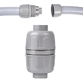 (1 Pcs) NPT 3/4 Double Conduit Liquid-Tight Connector Straight | Extend Repair Conduit Runs, Quick Connect Same Size, No Tools, UV Oil Resistant, For Panel Motor Pump Wet Dry Freezing Harsh