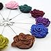 WeiShang Men's Lapel Pin Flower Handmade Boutonniere for Suit (Pack of 12) (Style 7)