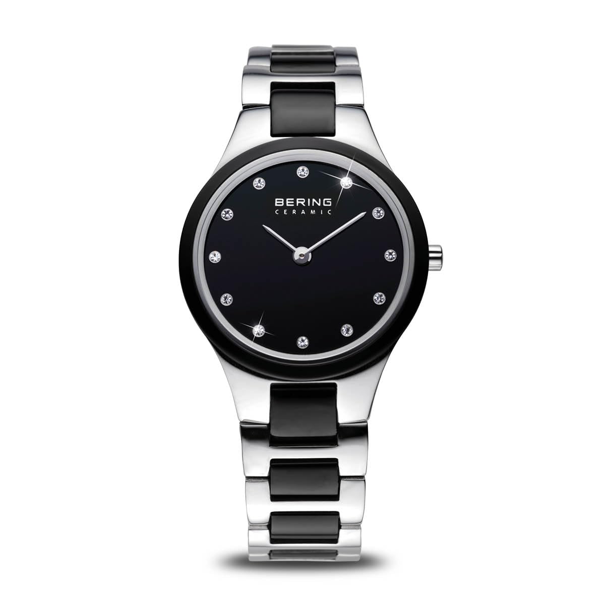 BERING Women Analog Quartz ceramic collection Watch with stainless steel/Ceramic Strap and Sapphire Crystal 32327-742