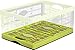 CleverMade CleverCrates 32 Liter Collapsible Storage Bin/Container: Grated Wall Utility Basket/Tote, Celery Green