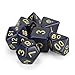Wiz Dice Series III - Polyhedral Dice Set for Tabletop RPG Adventure Games with a Dice Box - DND Dice Set, Suitable for MTG and Dice Games Alike - Dreamless Night - 7 ct