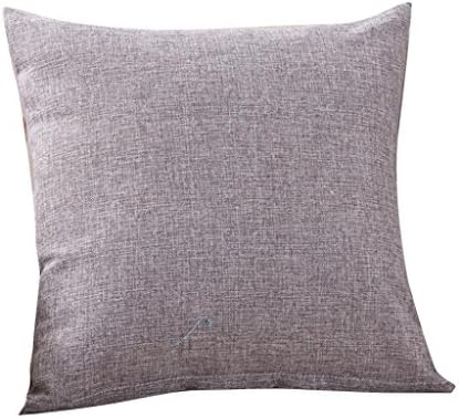 fbR8wawOKPHoYL9 Decoration Linen Burlap Decor Square Throw Cushion Cover Pillow Sham for Living Room (Gray)