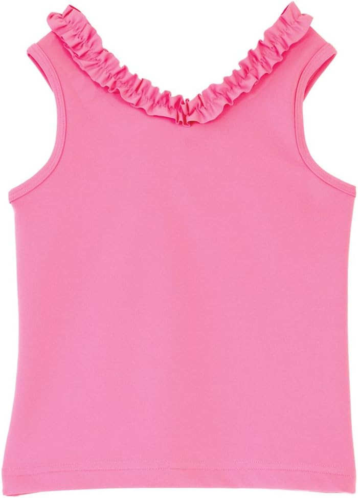 Chez Ami by Patsy Aiken Designs Girls Ruffled Tennis Sleeveless Top Pink