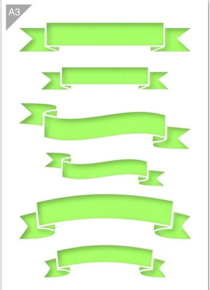 Amazon Com Banner Stencil Card Or Plastic A3 16 5 11 7 Inch
