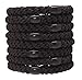 Brown Hair Ties for Thick Hair, Grab & Go Ponytail Holders, 8 Pack, Mocha, Thick No-Crease Bands with Strong Hold, Damage-Free Design, Soft Golden Neutrals | L. Erickson