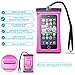 Floating Waterproof Case Dry Bag with Armband & Audio Jack for iPhone 6, 6 plus, 6s, 6s plus, 5s, Samsung Galaxy s6; Eco-Friendly TPU construction Pouch & IPX8 Certified to 100 Feet by 3iART (Pink)