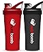 Nutribomb Thunderball Protein Shaker Bottle Supplement Shaker Cup Workout Shaker Meal Replacement Shaker (Red and Black combo)