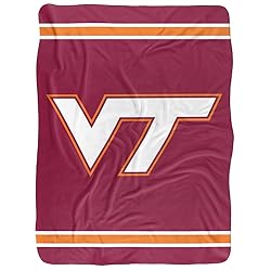 Virginia Tech Blanket, 60"x80" Primary Logo Stripes