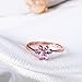 Meow Star Cat Paw Rose Crystal Ring Sterling Silver Cat Statement Ring for Cat Lovers (Rose)