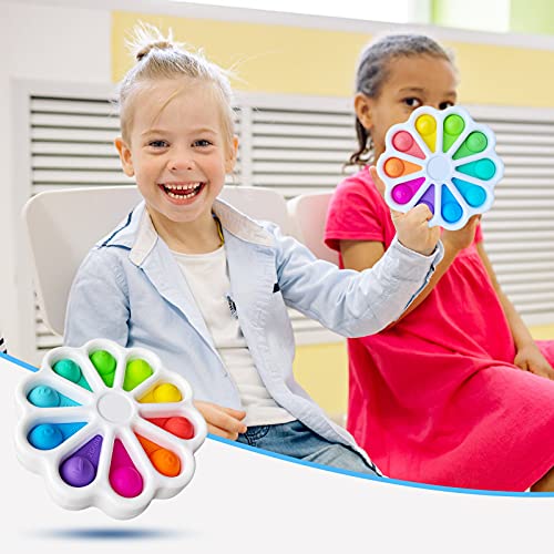 SUNALETTA Flower Sensory Simple Dimple Fidget Toy, Numerals Color