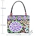 Vintage Embroidery Women Boho Mandala Messenger Bag Shoulder Bag (Purple Peony)
