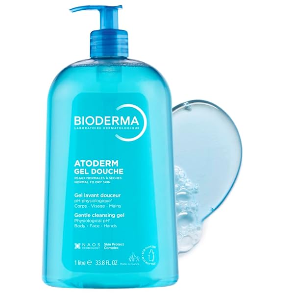 BIODERMA – ATODERM HYDRATING SHOWER GEL BODY WASH – MOISTURIZING FACE AND BODY CLEANSER FOR NORMAL TO DEHYDRATED SENSITIVE SKIN